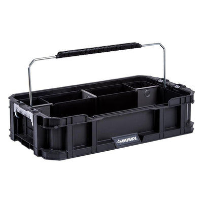 5-Compartment Connect System Tool Caddy Small Parts Organizer in Black - Super Arbor