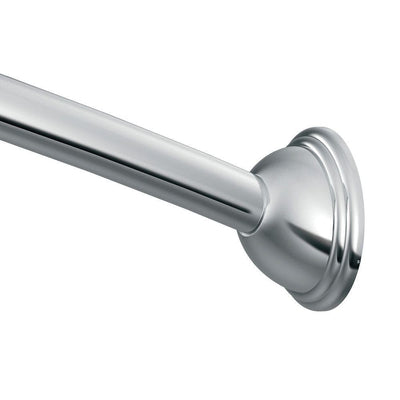 54 in. - 72 in. Adjustable Length Curved Shower Rod in Chrome - Super Arbor