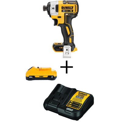20-Volt MAX Li-Ion Cordless Brushless 1/4 in. Impact Driver (Tool-Only) with 20-Volt MAX 3.0Ah Battery and Charger - Super Arbor