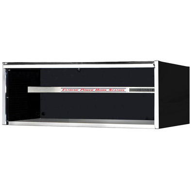 72 in. Power Workstation Professional Hutch with Stainless Steel Shelf and Work Surface in Black - Super Arbor