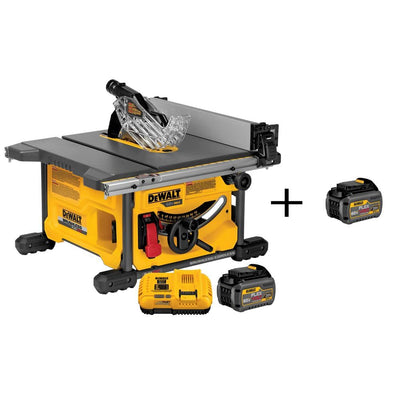 FLEXVOLT 60-Volt MAX Lithium-Ion Cordless Brushless 8-1/4 in. Table Saw Kit w/ Battery 2Ah, Charger and Bonus Battery - Super Arbor