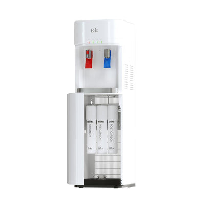 300 Series 3-Stage Advanced Water Filter Self Cleaning UV Bottleless POU Water Cooler Water Dispenser in White - Super Arbor