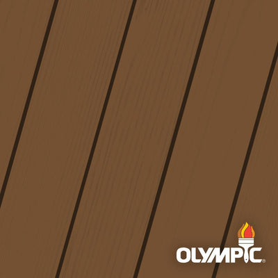 Olympic Elite 1 gal. Chestnut Brown Solid Advanced Exterior Stain and Sealant in One - Super Arbor