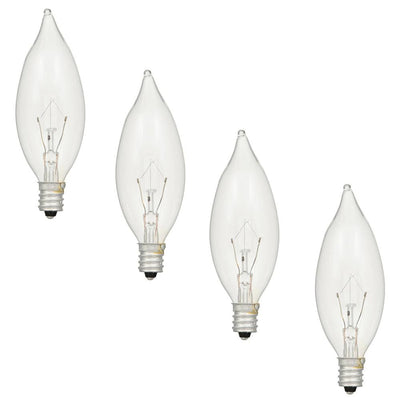 Sylvania 60-Watt Double Life B10 Incandescent Light Bulb (4-Pack) - Super Arbor