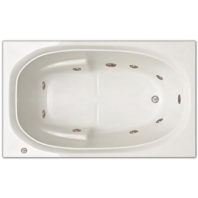 5 ft. Right Drain Drop-in Rectangular Whirlpool Bathtub in White - Super Arbor