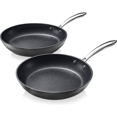 Pro 10 in. and 11.5 in. Aluminum Ultra-Nonstick Hard Anodized Diamond Infused Induction Capable Fry Pan Set (2-Piece) - Super Arbor