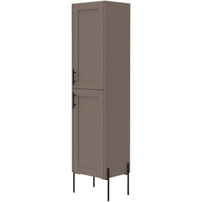 Svedin 18 in. W x 13 in. D x 71 in. H Free Standing Tall Bathroom Linen Cabinet in Taupe - Super Arbor