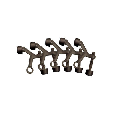 2-1/8 in. x 1-3/4 in. Oil Rubbed Bronze Standard Hinge Pin Door Stop Value Pack (5 per Pack) - Super Arbor