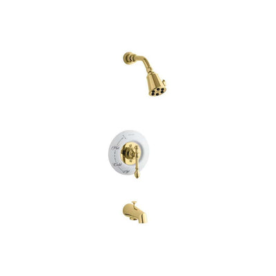 IV Georges Single-Handle 1-Spray 2.5 GPM Tub and Shower Faucet with Lever Handle in Polished Brass - Super Arbor