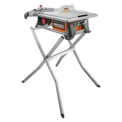 RIDGID 6.5 Amp Corded 7 in. Table Top Wet Tile Saw with Stand - Super Arbor