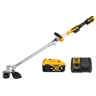DEWALT 20V MAX Lithium-Ion Brushless Cordless String Trimmer with (1) 5.0Ah Battery and Charger Included - Super Arbor