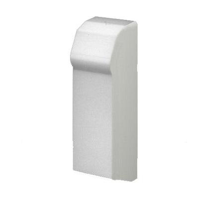 Fine/Line 30 2 in. Right End Cap Non-Hinged for Baseboard Heaters in Nu White - Super Arbor