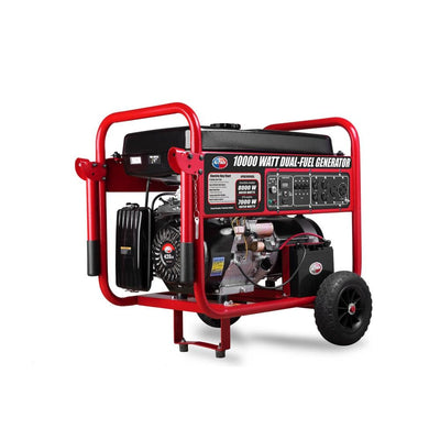 All Power 10000-Watt Dual Propane and Gasoline Powered Electric Start Portable Generator with Jiang Dong Engine - Super Arbor
