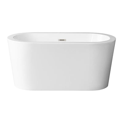 Bloomfield 56 in Acrylic Freestanding Double Ended Soaking Bathtub with Drain and Overflow Included in White - Super Arbor