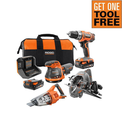 18V Cordless 3-Tool Combo Kit with (2) 2.0 Ah Batteries, Charger, Bag, and Free Hand Vacuum - Super Arbor