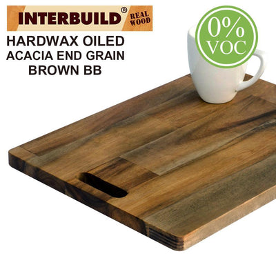 1 ft. 3.75 in L x 1 ft. W x 0.75" T Oiled Acacia Cutting Board Set with Brown Food-Safe Wood Oil Finish