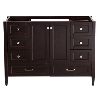 Claxby 48 in. W x 34 in H x 22 in. D Bath Vanity Cabinet Only in Chocolate - Super Arbor