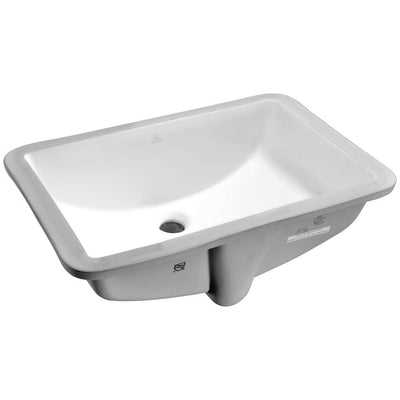 ANZZI Pegasus Series 8.5 in. Ceramic Undermount Sink Basin in White - Super Arbor