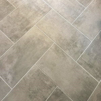 Cityscape Gray 12-in x 24-in Glazed Porcelain Cement Look Floor and Wall Tile (1.96-sq. ft/ Piece)