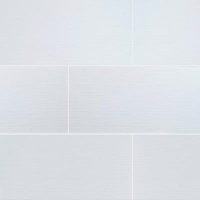MSI Dymo White Stripe 12 in. x 24 in. Glossy Ceramic Wall Tile (16 sq. ft. / case)
