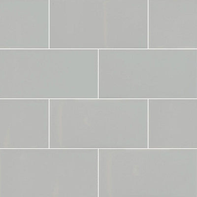 MSI Gray 3 in. x 6 in. Glossy Ceramic Gray Subway Tile (1 sq. ft. / case)