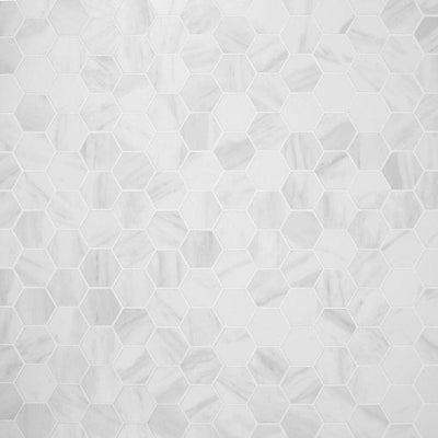 MSI Kolasus White Hexagon 12 in. x 12 in. x 10mm Matte Porcelain Mesh-Mounted Mosaic Tile (8 sq. ft. / case)