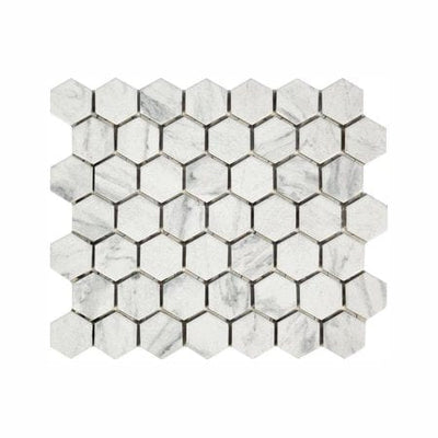Lifeproof Carrara 10 in. x 12 in. x 6.35mm Ceramic Hexagon Mosaic Floor and Wall Tile (0.81 sq. ft. / piece)