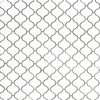 MSI Retro Bianco Arabesque 10.63 in. x 8.84 in. x 6mm Matte Porcelain Mesh-Mounted Mosaic Tile (10.95 sq. ft. / case)