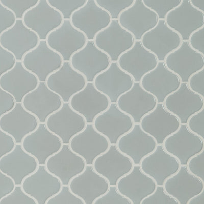 MSI Retro Gray Arabesque 13.19 in. x 11.22 in. x 6mm Glossy Porcelain Mesh-Mounted Mosaic Tile (10.95 sq. ft. / case)
