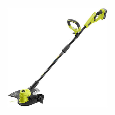 RYOBI Reconditioned ONE+ 18-Volt Lithium-Ion Cordless String Trimmer/Edger - 4.0 Ah Battery and Charger Included - Super Arbor