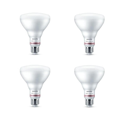 Philips Daylight BR30 LED 65-Watt Equivalent Dimmable Smart Wi-Fi Wiz Connected Wireless Light Bulb (4-Pack) - Super Arbor