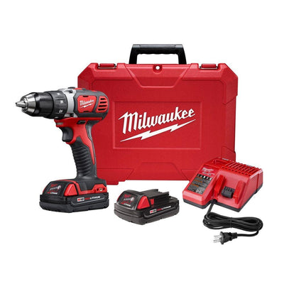 M18 18-Volt Lithium-Ion Cordless 1/2 in. Drill Driver Kit w/ (2) 1.5Ah Batteries, Charger, Hard Case - Super Arbor