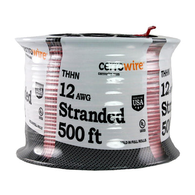 500 ft. 12/1 Red Stranded THHN Wire - Super Arbor
