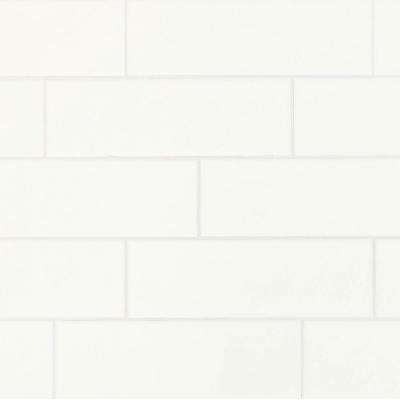 Daltile 
    Restore Bright White 4 in. x 12 in. Glazed Ceramic Wall Tile (10.64 sq. ft. / case) - Super Arbor