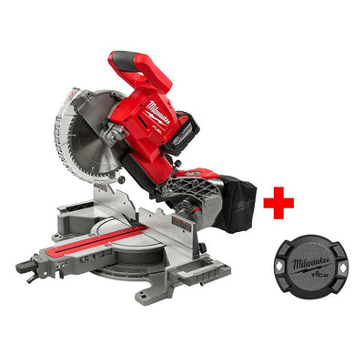M18 18-Volt FUEL Lithium-Ion Cordless Brushless 10 in. Dual Bevel Sliding Compound Miter Saw Kit with Free ONE-KEY Tick - Super Arbor