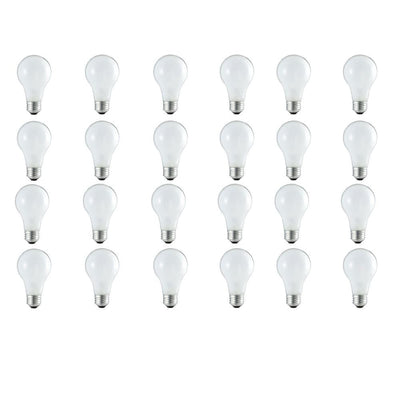 Philips 50-Watt Equivalent A19 Dimmable Energy Efficient Halogen Light Bulb Soft White (2920K) (24-Pack) - Super Arbor