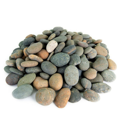 Southwest Boulder & Stone 21.6 cu. ft., 2 in. to 3 in. 2000 lbs. Mixed Mexican Beach Pebble Smooth Round Rock for Garden and Landscape Design - Super Arbor