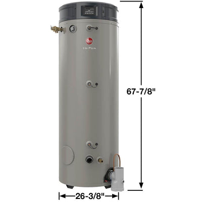 Commercial Triton Heavy Duty High Efficiency 80 Gal. 300K BTU ULN Natural Gas ASME Power Direct Vent Tank Water Heater - Super Arbor