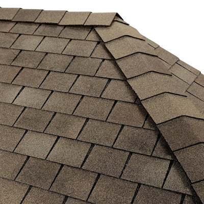 Timbertex Weathered Slate Double-Layer Hip and Ridge Cap Roofing Shingles (20 lin. ft. per Bundle) (30-pieces) - Super Arbor