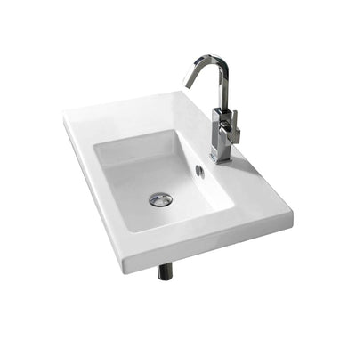 Nameeks Condal Wall Mounted Ceramic Bathroom Sink in White - Super Arbor