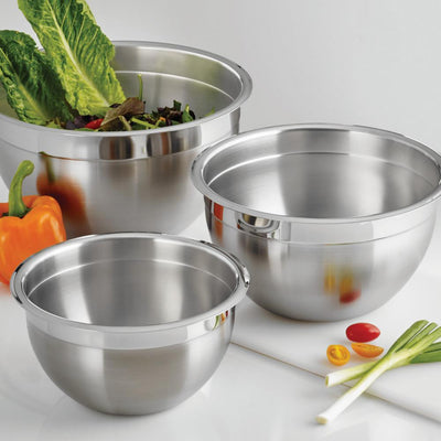 Gourmet 3-Piece Stainless Steel Mixing Bowls - Super Arbor