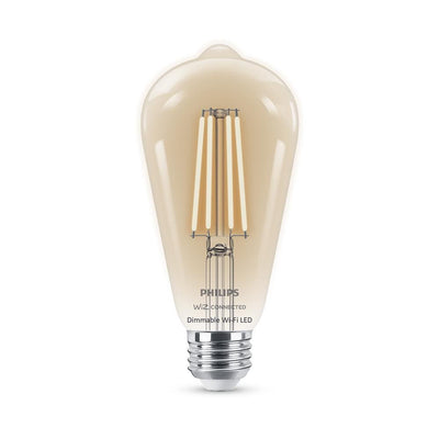 Soft White ST19 LED 40W Equivalent Dimmable Smart Wi-Fi Wiz Connected Wireless Light Bulb - Super Arbor