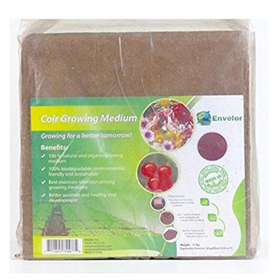 ENVELOR 10 lbs. Organic Coco Block Coir Brick Potting Soil (2-Pack) - Super Arbor