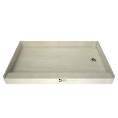 Redi Base 30 in. x 60 in. Single Threshold Shower Base with Right Drain and Polished Chrome Drain Plate - Super Arbor