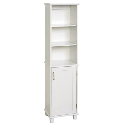 Shaker Style 16 in. W x 12 in. D x 62.25 in. H Linen Cabinet in White - Super Arbor