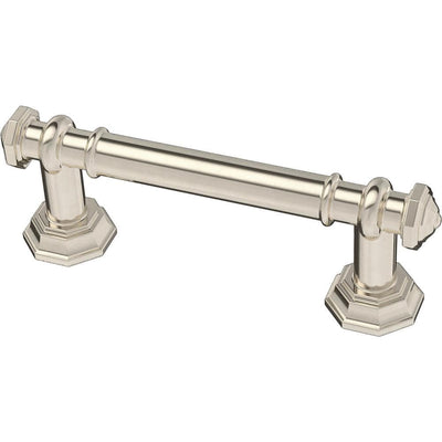 Finial Round 3 in. (76 mm) Polished Nickel Drawer Pull - Super Arbor