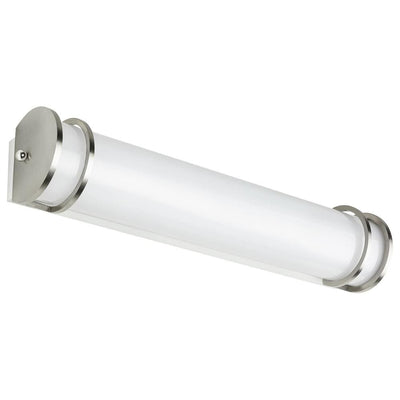 36 in. Brushed Nickel LED Dimmable ENERGY STAR Certified Half Cylinder Bathroom Wall Vanity Light Bar Fixture, 3000K - Super Arbor