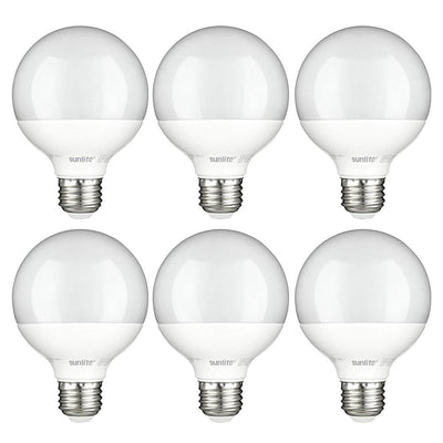Sunlite 60-Watt Equivalent Frost G25 Dimmable LED Light Bulb, Warm White (6-Pack) - Super Arbor