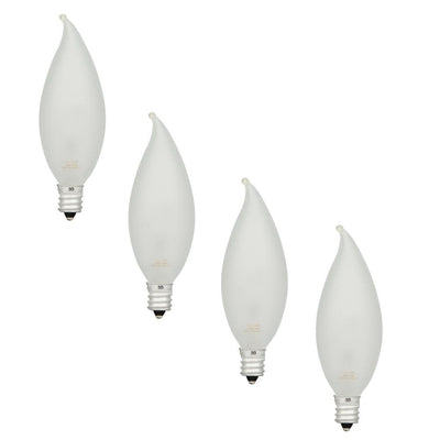 Sylvania 60-Watt Double Life B10 Incandescent Light Bulb (4-Pack) - Super Arbor