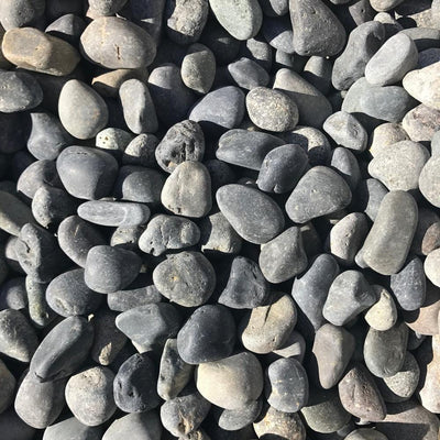 Butler Arts 0.50 cu. ft. 2 in. - 3 in. Black Mexican Beach Unpolished Pebble - Super Arbor
